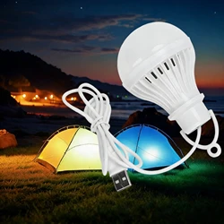 3/5/7W USB Lamp Bulb 5V Portable Camping Lantern Lamp LED Power Reading Book Light For Outdoor Camping Tent Emergency Lighting