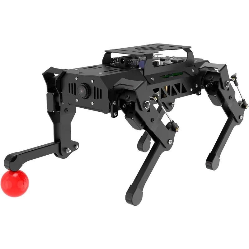 ROS1 Robot Dog with RPi ChatGPT AI Model Voice Command Vision Scene Understanding Programmable Bionic Quadruped Smart Robot
