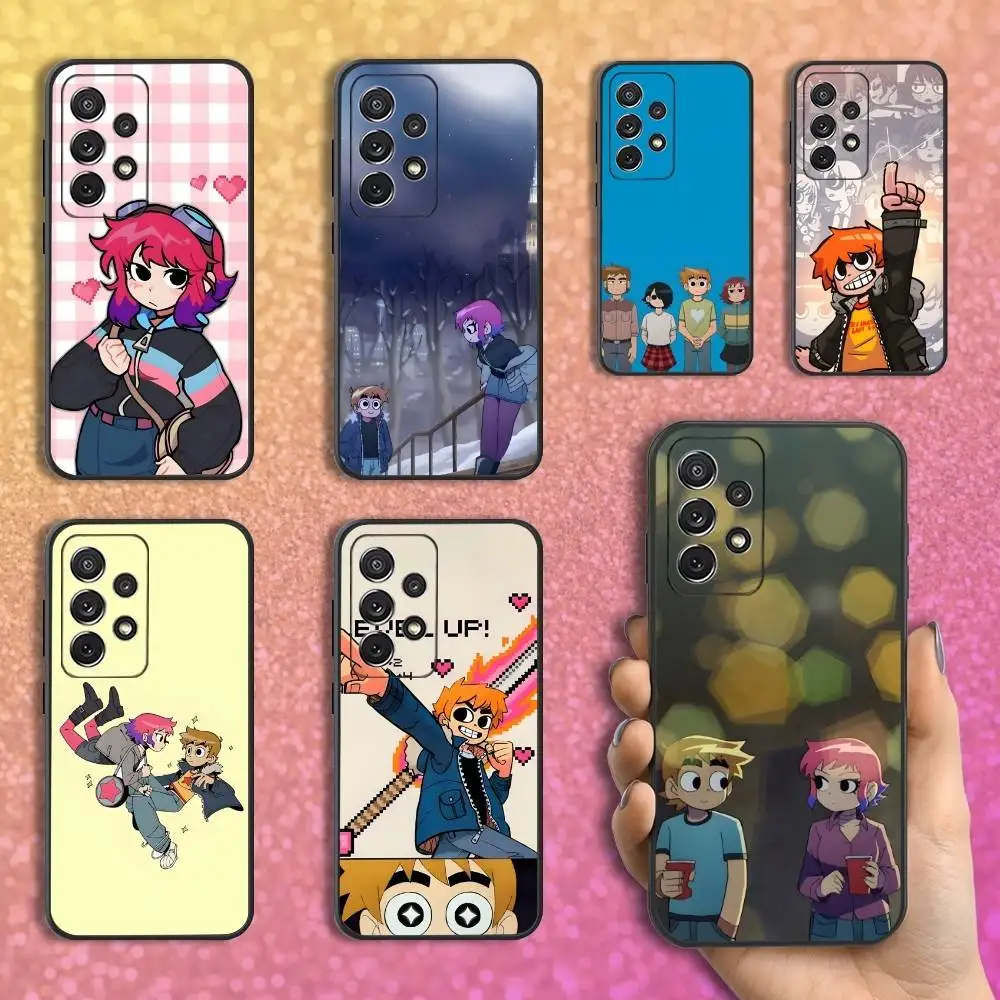 

Comics S-Scott P-Pilgrim Phone Case For Samsung S25,S24,S23,S22,S21,S20,S10,Ultra,Plus,Lite,FE,Soft Silicone Black Cover