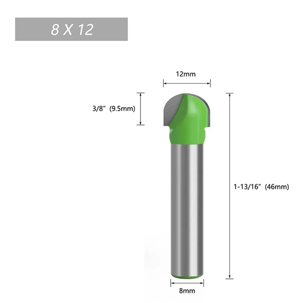 Milling Cutter 1pc 8mm Shank Ball Nose End Mill Round Nose Cove CNC Router Bits For Wood Radius Core Woodworking Power Tool Part