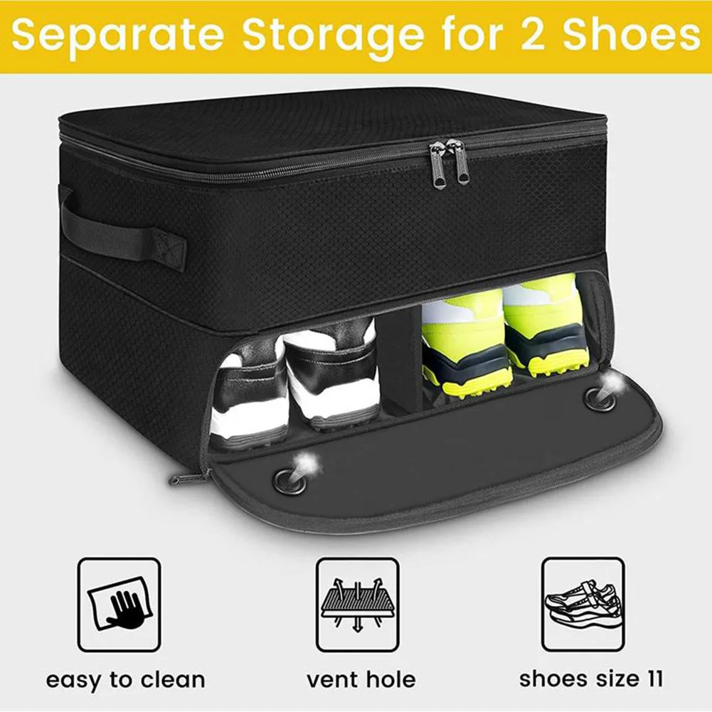 YOUZI Golf Storage Box Durable Golf Trunk Storage For Balls Tees Clothes Gloves Accessories Golf Gifts 18 x 14 x 9 In