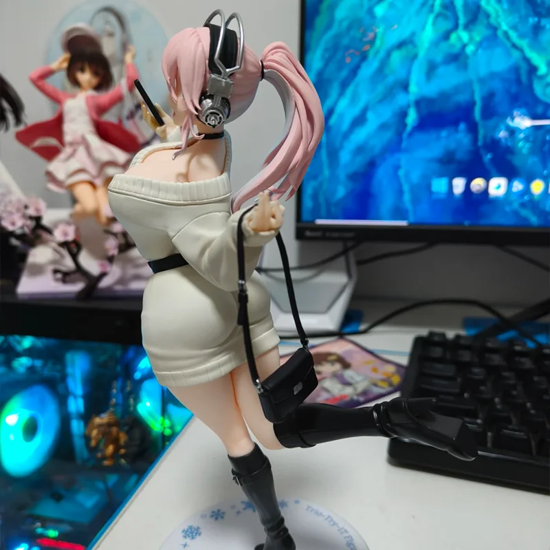 Auf Lager Original Furyu Super Sonico Modell Anime Figur Sammeln Spielzeug Kawaii Desktop Ornament Dekoration Jungen Geburtstag Geschenke