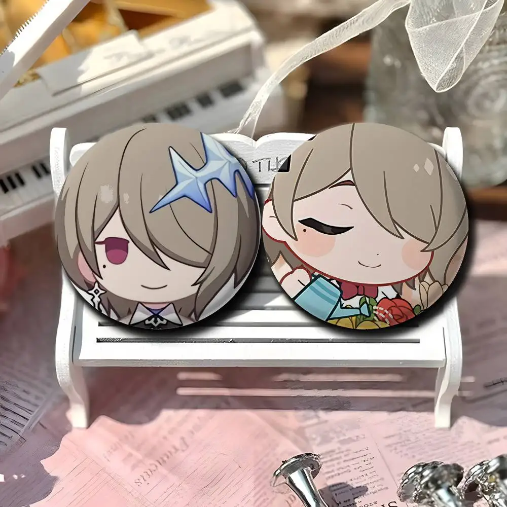 

Honkai Rita Rossweisse Badges Round Exquisite Badge Brooches Creative Pins For Clothes Hat Backpack Gift Accessories
