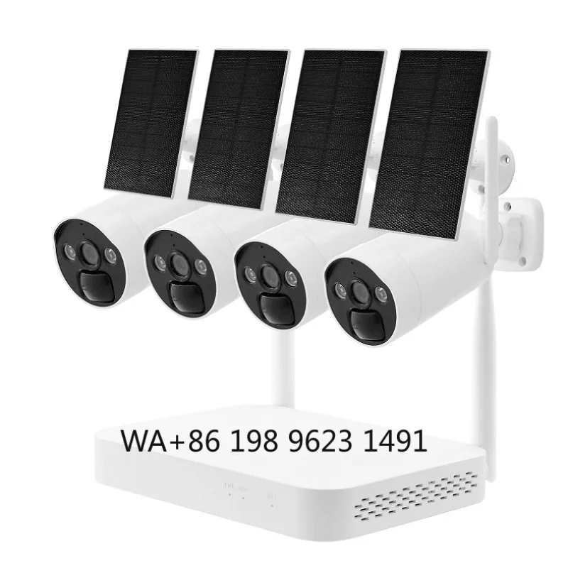 

H.265+ 2K Solar WiFi IP Surveillance Kit 4CH 3MP Battery Powered Smart Control Set
