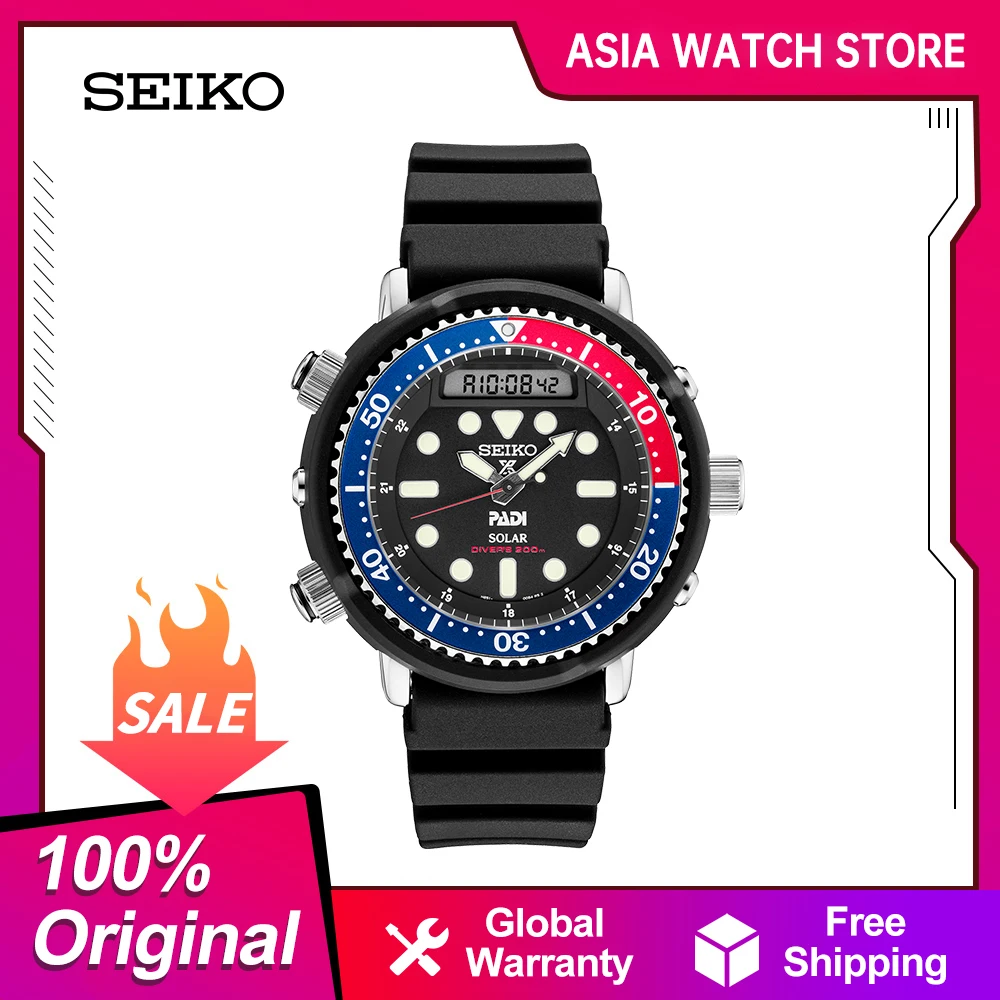 Seiko Men's Watch Prospex Series Solar Watches 20Bar Waterproof Luminous Quartz Watchs