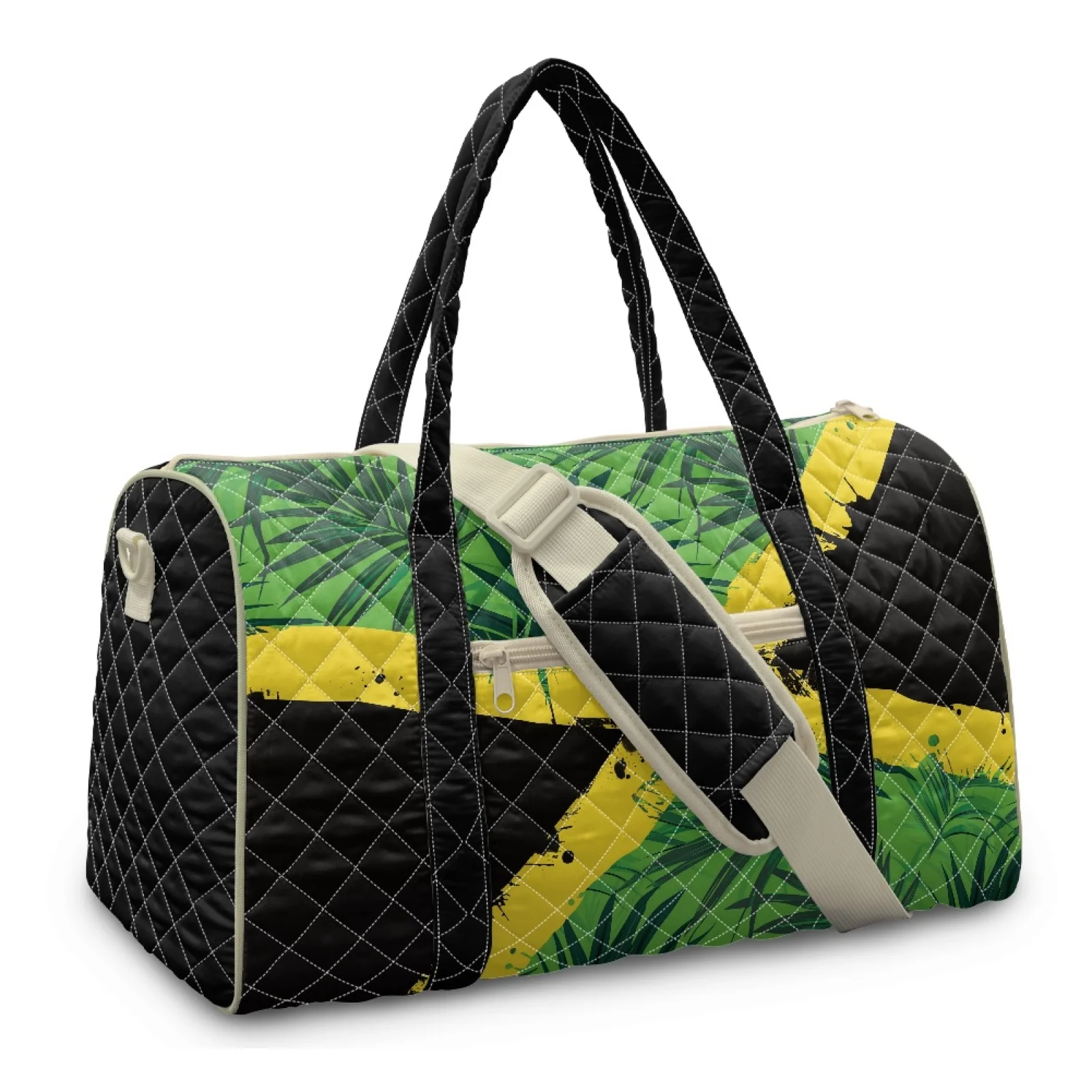 Coloranimal Tropical Leaves New Trend Carry On Luggage Bags Polyester Large Capacity Gym Bag for Women