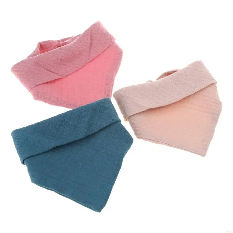 

M89C 3-piece/set Baby Bibs Baby Bandana Dribble Bibs Cotton Super Soft Drool Bibs 4 Layer Bibs used for 0-36 Months Gift