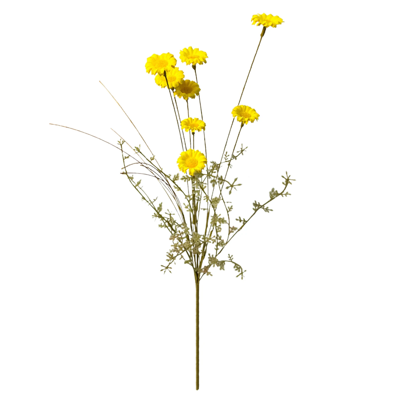 1pc Daisies Flowers Sun Catchers 55cm Daisy Artificial For Wedding Decor Yellow Silk Realistic Iron Wire 8 Water Plants