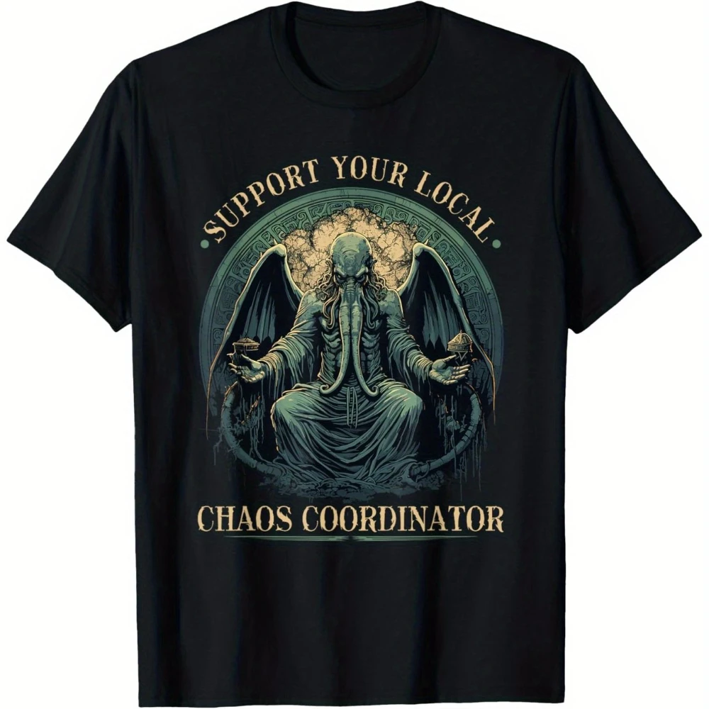 Camiseta Cthulhu Chaos Coordinator Cosmic Horror Cthulhu, camisetas de verano de manga corta a la moda, camiseta de secado rápido