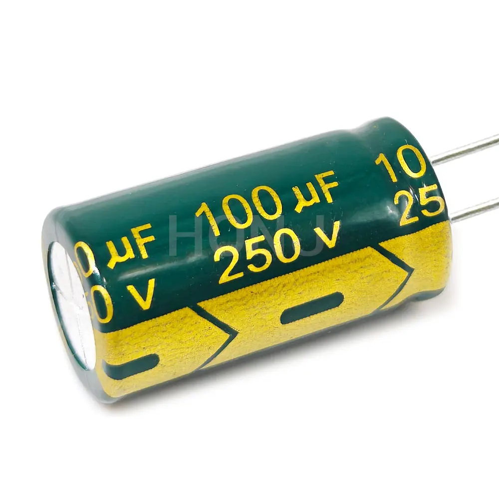 5PCS 250V100uf 13x25mm Aluminum Electrolytic Capacitor 100uf250v 250v 100uf 250V 100mf 250vdc 100MFD 250v100mf 100mf250v ±20%