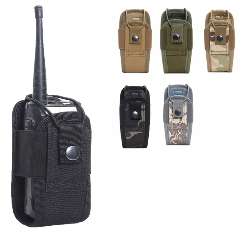 

Tactical Molle Radio Walkie Talkie Pouch Waist Bag Holder Pocket Portable Interphone Holster Carry Bag for Hunting Camping