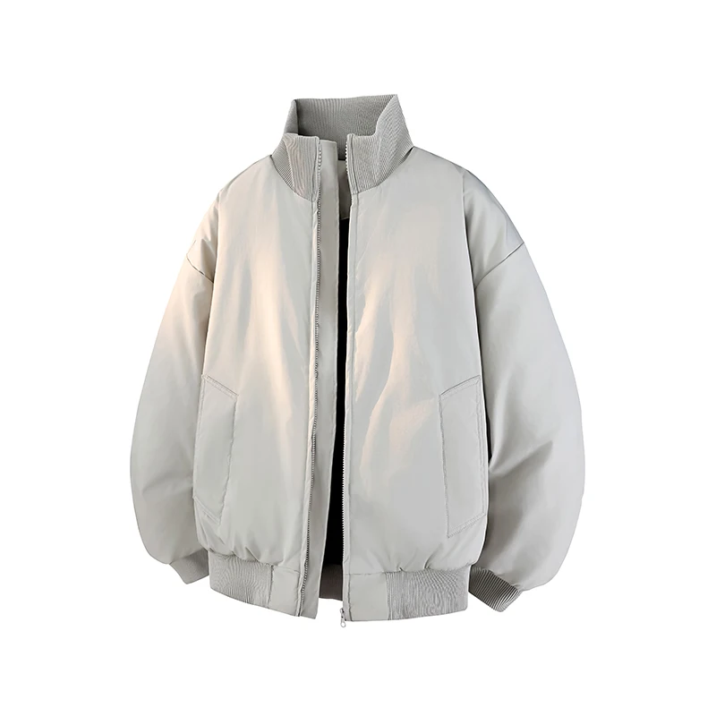 GIOIOMEN ملابس قطنية ، 2025New النمط الأمريكي الوقوف طوق سميكة الدافئة فضفاضة سترة قطن عادية معطف ، سترة الشتاء الرجالية #5