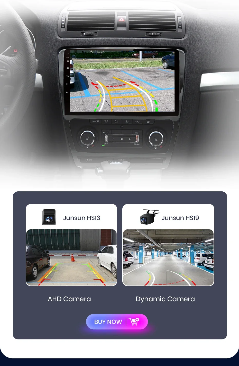 Junsun Kabelloses CarPlay Android Auto Autoradio für Skoda Octavia 2 A5 2008-2013 2 DIN Multimedia-Stereoanlage mit Eingebautem Kühlventilator GPS-Navigation SWC Bluetooth FM RDS DSP IPS-Bildschirm Auto-Intelligentes System 4G WiFi 8-Kern Plug&Play Haupteinheit – Detail 21
