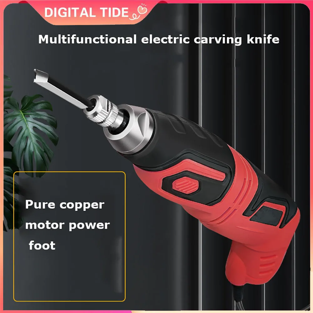 

Электрический нож для резьбы по дереву поставляется со встроенным охлаждающим вентилятором. Удобная ручка. Защитный дизайн. Набор плотниковых инструментов.