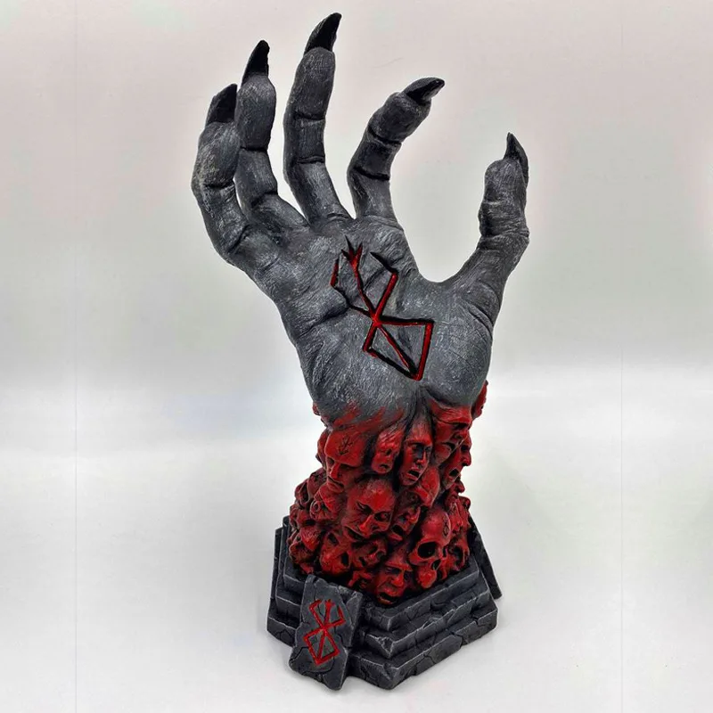 Nuevo Berserk mano de Dios figura de Anime de resina Berserk Guts L figura de acción figura negra decoración artesanal de resina de Pascua decoración de escritorio