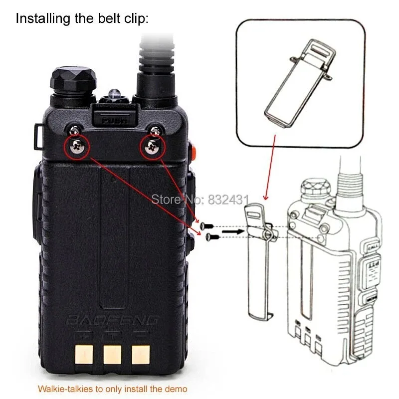 100Pcs Baofeng Walkie UV-5R talkie Belt Clip for UV-5R UV-5RA UV-5RB UV-5RC UV-5RD UV-5RE 5RE Two Way Radio Baofeng Accessories