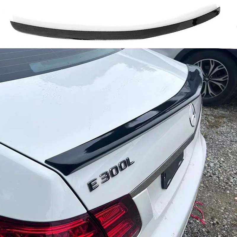 For Mercedes Benz E Class W212 E180 E200 E260 E300 E320 Spoiler Wings Sedan 4 Door Black Carbon Rear Trunk Lid Ducktail Lip Part