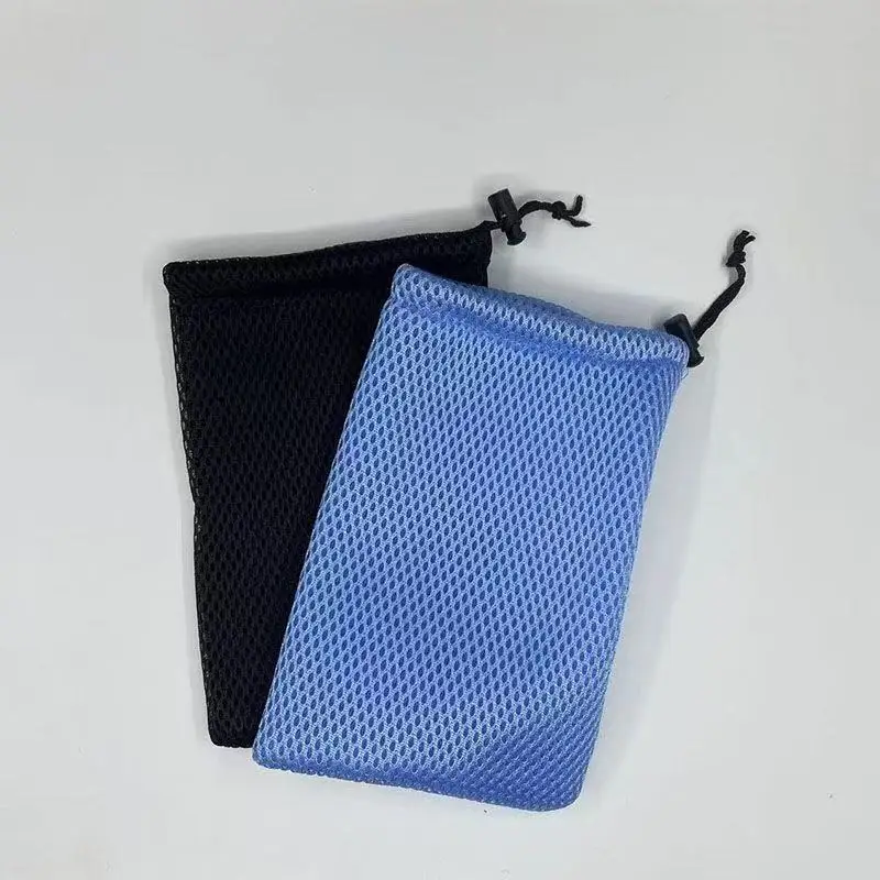 Nylon Mesh Drawstring Storage Pouch Bag Multi Purpose Travel & Outdoor Activity Pouch for Digital Products Features