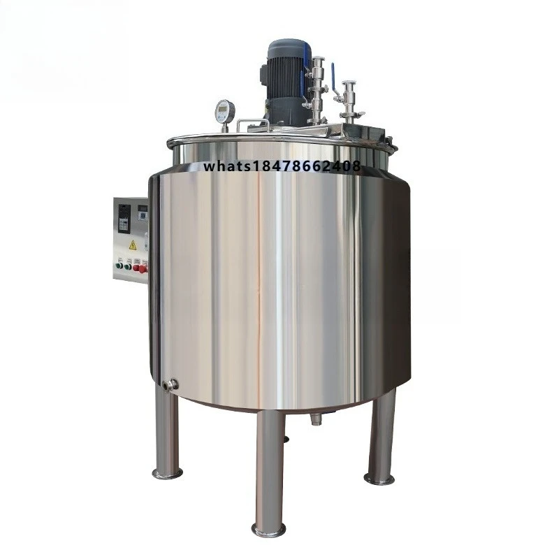 100l 1000l Liquid Chemical Mixer Cream Yogurt Cheese Mixer Equipment Liquid Soap Making Machine Jacketed Mixing Tank Homogenizer