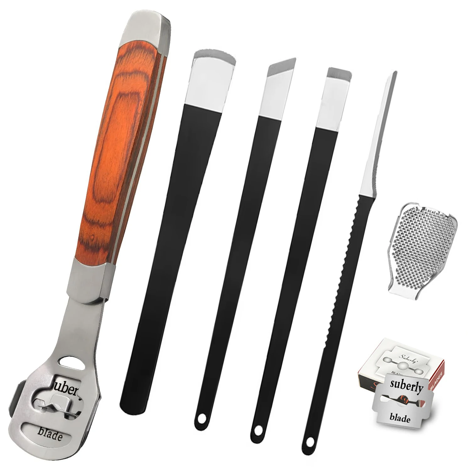 4/7pcs Callus Shaver for Feet Set Foot Callus Shaver Stainless Foot File Foot File Heads Pedicure Knife Replacement Slices Blade