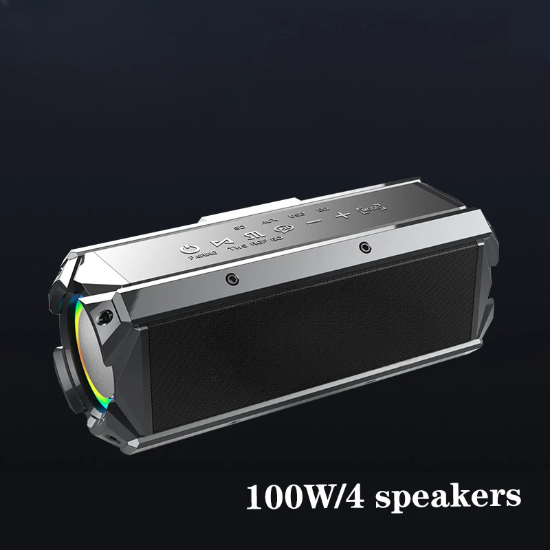 

100W High Power Speaker Home Theater TWS 3D Stereo Subwoofer Sound Box Outdoor Wireless Portable Bluetooth Speaker