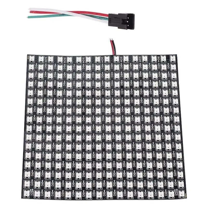 Гибкая дисплейная панель 16X16 RGB LED Matrix, 256 пикселей, для WLED SP802E, питание 5В постоянного тока, на базе адресуемых св