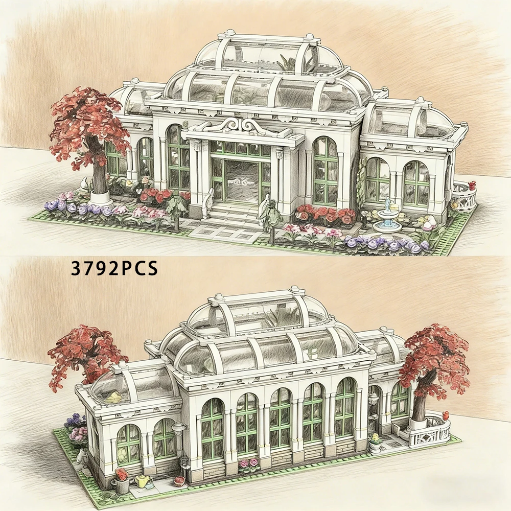 

2026 hot-selling DIY botanical garden building blocks to assemble street view model toys for boys and children's birthday gifts