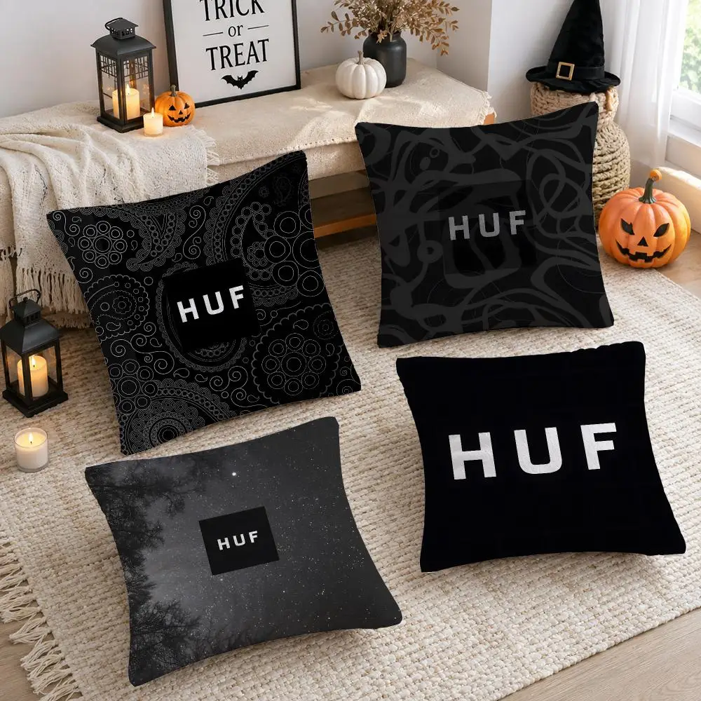 Fashion Brand H-HUFs Cushion Cover Plush Decorative Pillow Case With Hidden Zipper Cutecore Room Decor For Home