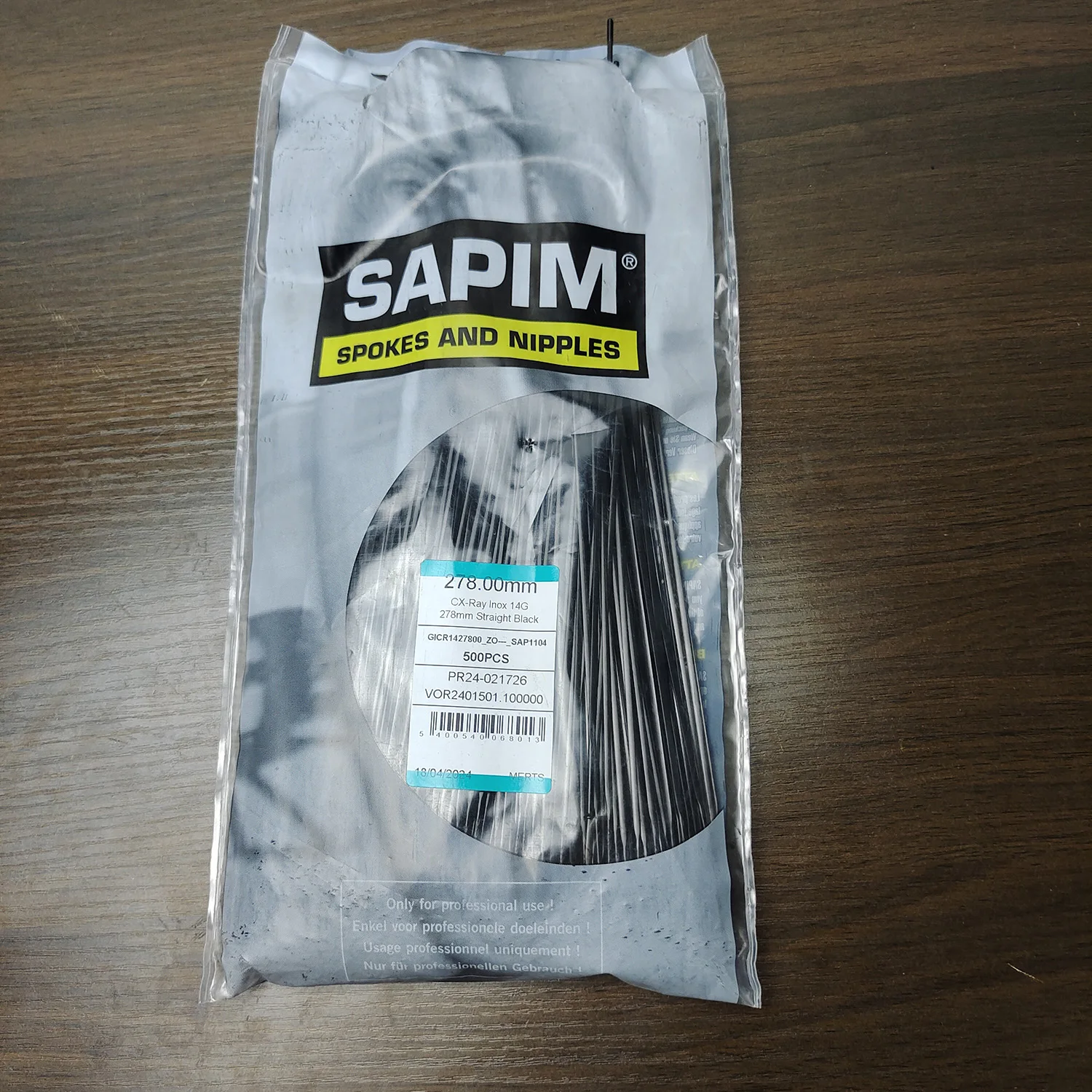 Fast Ship SAPIM CX-Ray Aero Bladed Spokes J-Bend, Straight Pull CX RAY Spoke Excluding nipple, 220-302 mm Original length