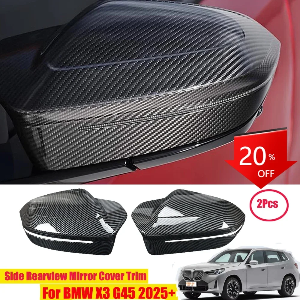 

For Left hand Drive ABS Side Rearview Mirror Cover Trim For BMW X3 G45 2025+ Car Decoration Trim Accessories(not suitable RHD )