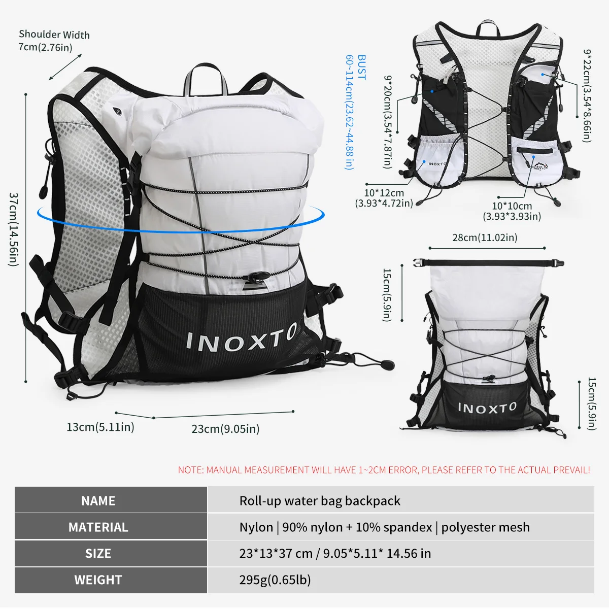 Running Hydration Vest Backpack,Lightweight Pack with 1.6L Water Bladder Hydration Backpack Daypack for Hiking Trail Running Cyc