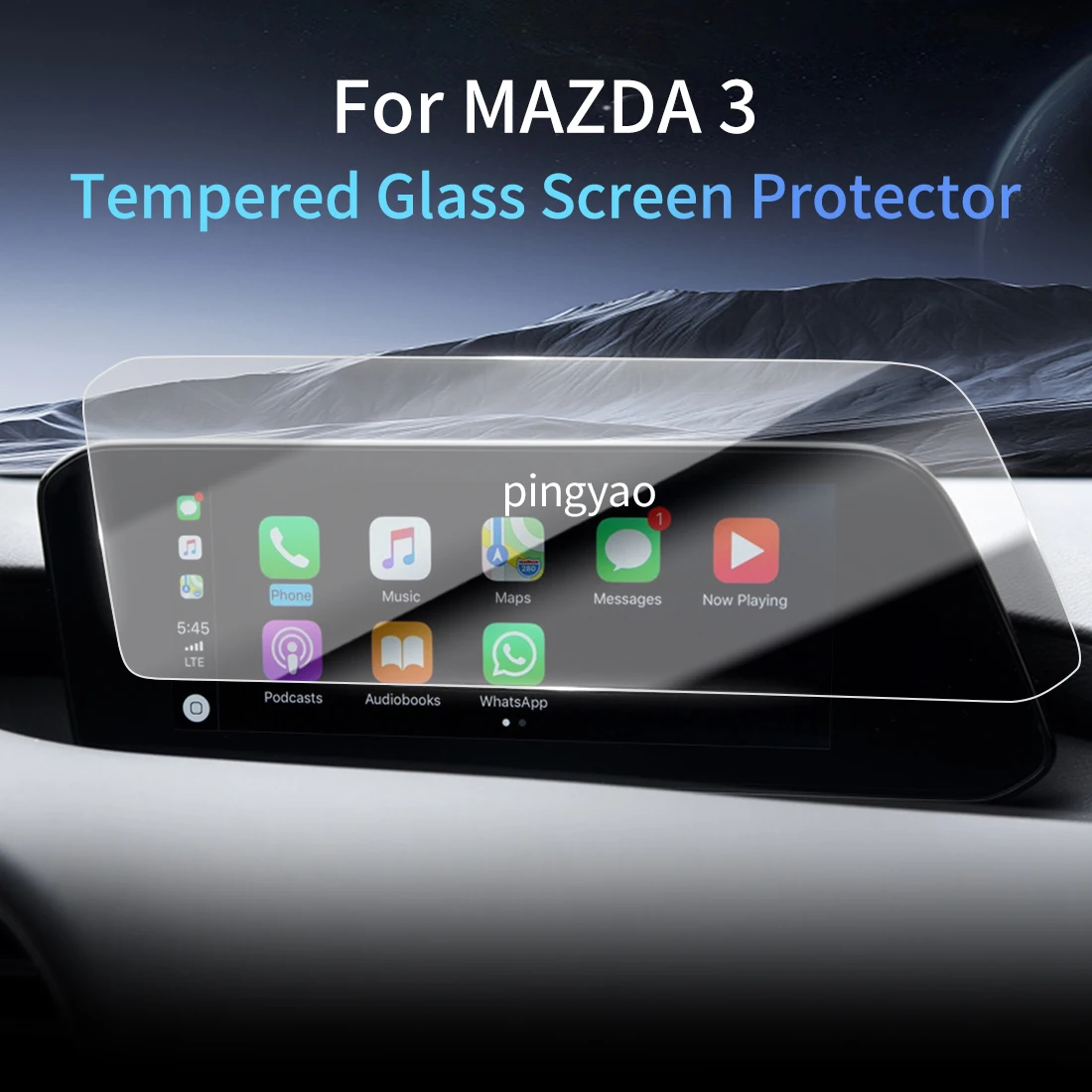 

Car Sticker Screen Protector Navigation Display Tempered Glass Protective Film Car Accessories Vehicle For25 MAZDA 3Left rudder