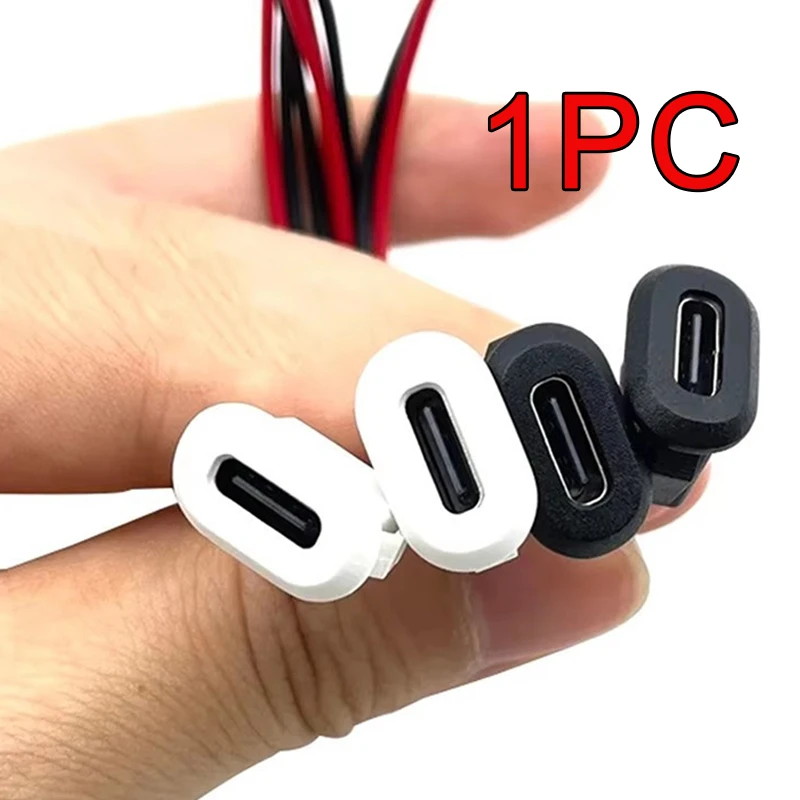 1Pc Type-C With Card Buckle USB-C Charger Plug Socket 3A High Current Fast Charging Jack Port USB Type C Connector Jack Female