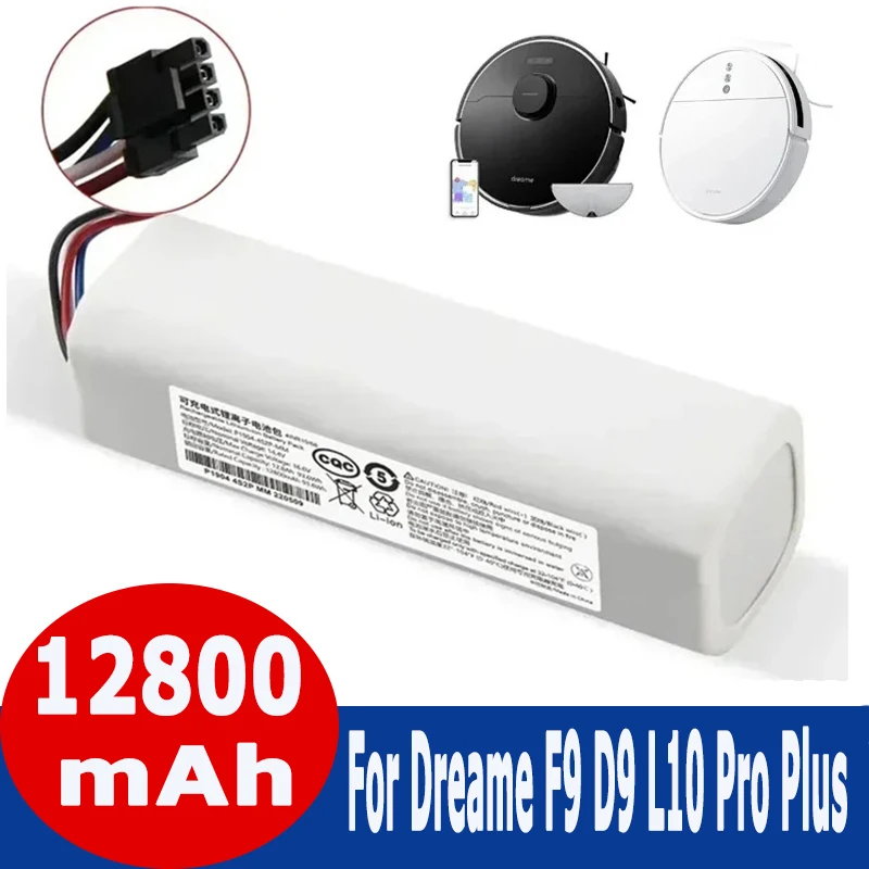 Original 14.4V 12800mAh Robotic Vacuum Cleaner Replacement Battery For Dreame F9 D9 L10 Pro Plus RLS3 RLS5 RLS5L RLS5D Part