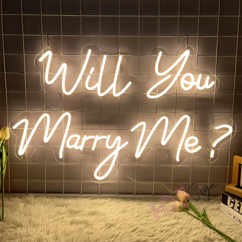 Will You Marry Me Neon Led Sign Wedding Supplies Bedroom Decoration Room Wedding Party Decor Neon Lights Wall Decor Neon Sign