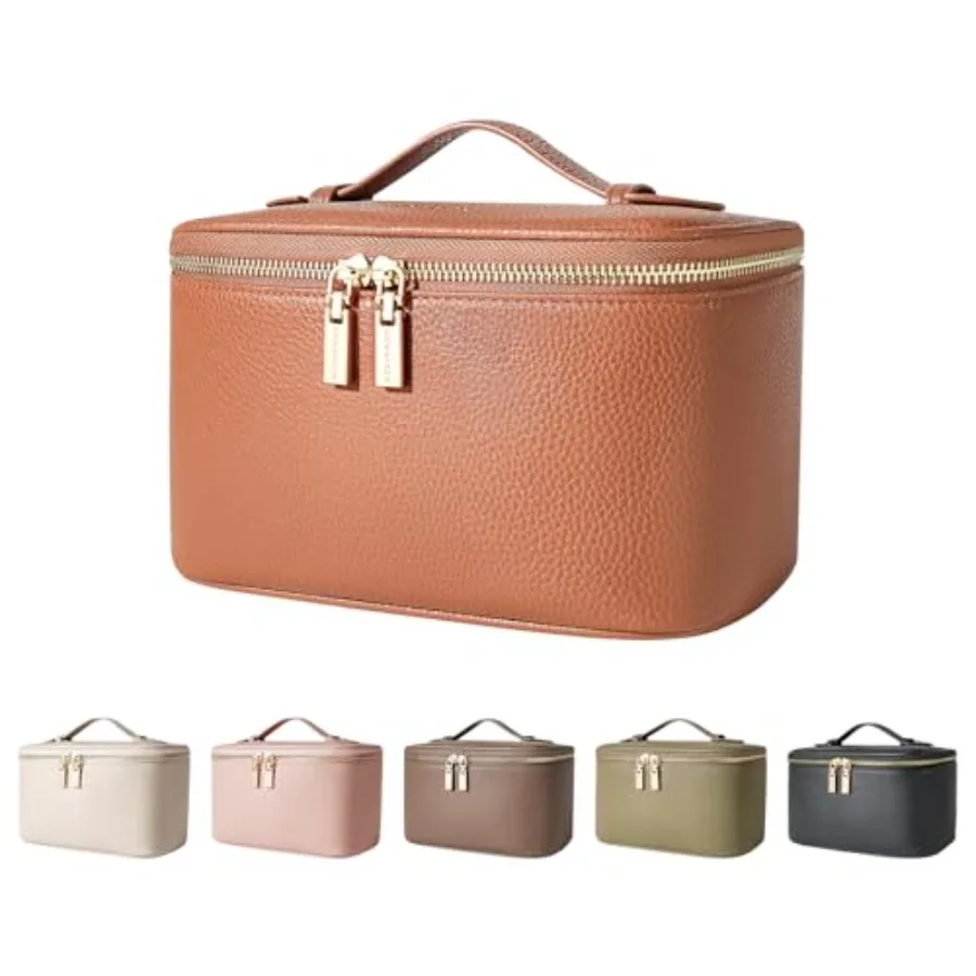 

Cosmetic Bag, ROWNYEON Makeup Bag, Portable Makeup Train Case, Travel Toiletry Bag Case Organizer for Women