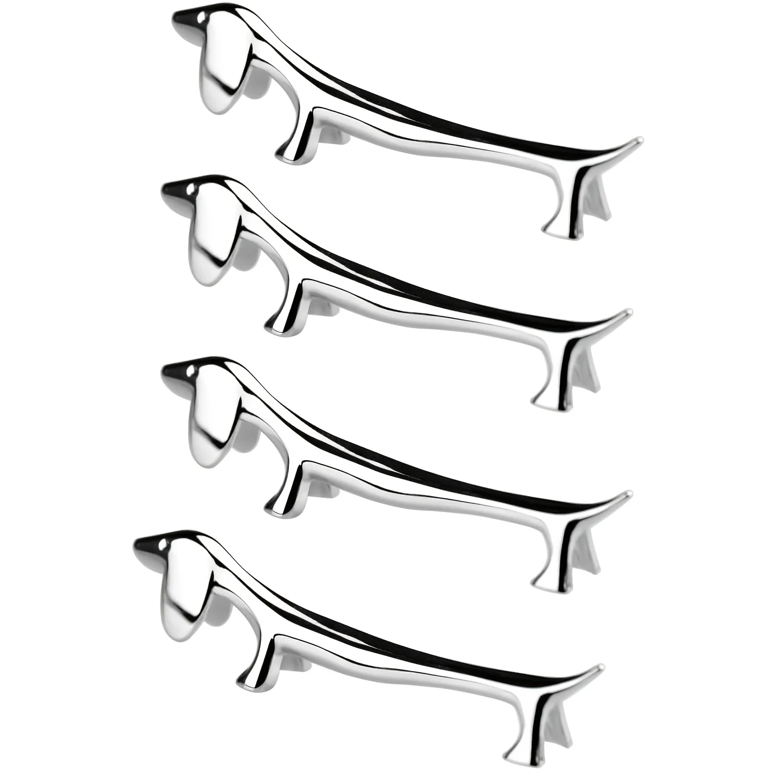 Dachshund Dog Utensil Holders, Stainless Steel Chopstick Rest Pillow, Zinc Alloy Cutlery Stand for Spoon Fork, Home Kitchen