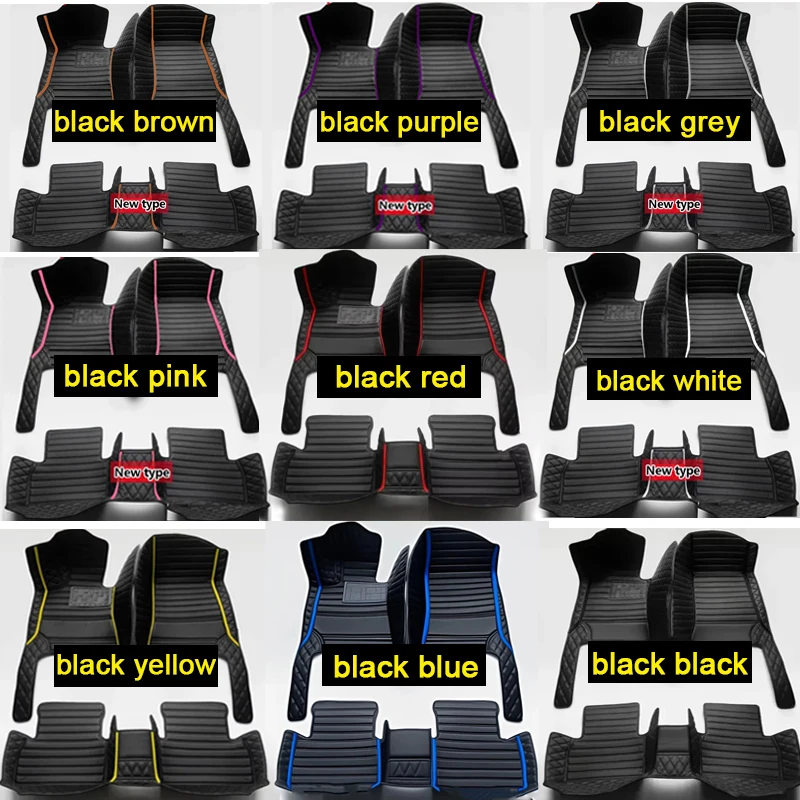 Luxury Custom Auto Luxury Leather Car Floor Mats For Honda Accord 7 2004 2005 2006 2007 Car Mats Full Set Women Waterproof