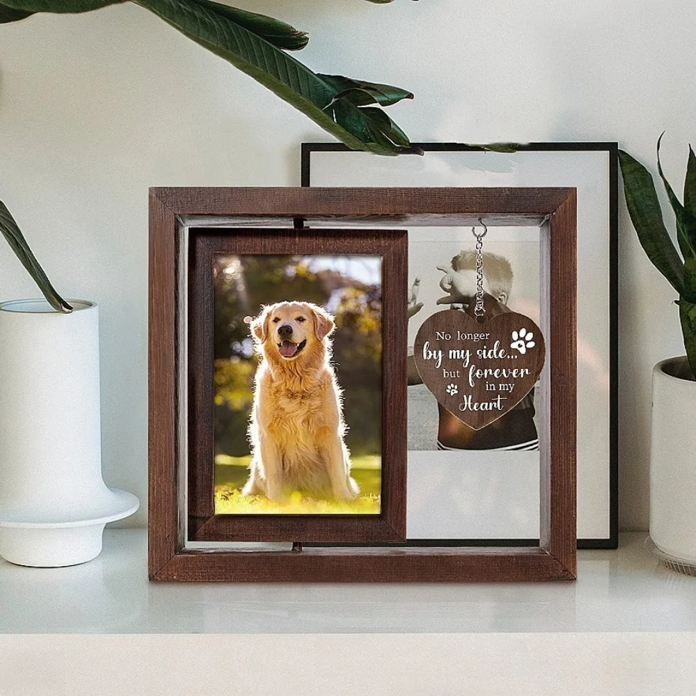 Double Sided Rotating Pet Photo Frame