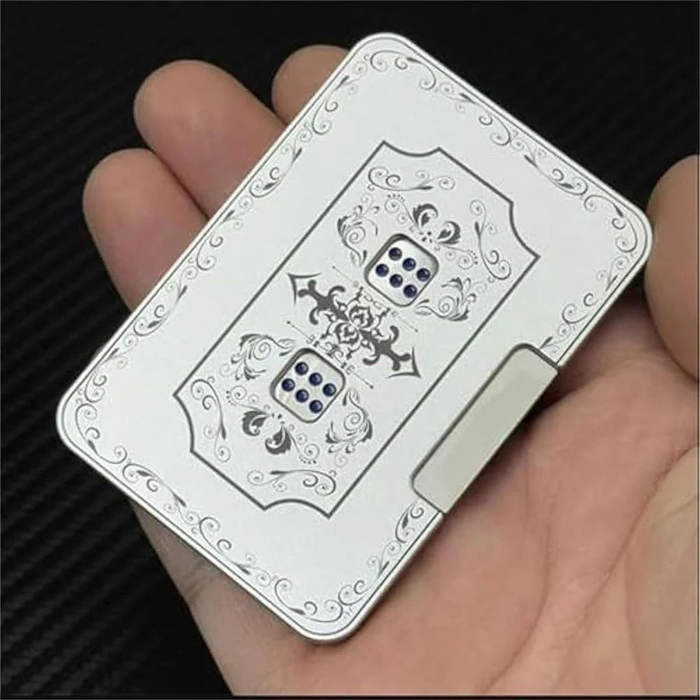 3D Mechanische Dobbelstenen Fidget Speelgoed Aluminium Stress Dobbelstenen Spinner Speelgoed Draagbare Vinger Druk Kaart Dobbelstenen Stress Creatief Speelgoed