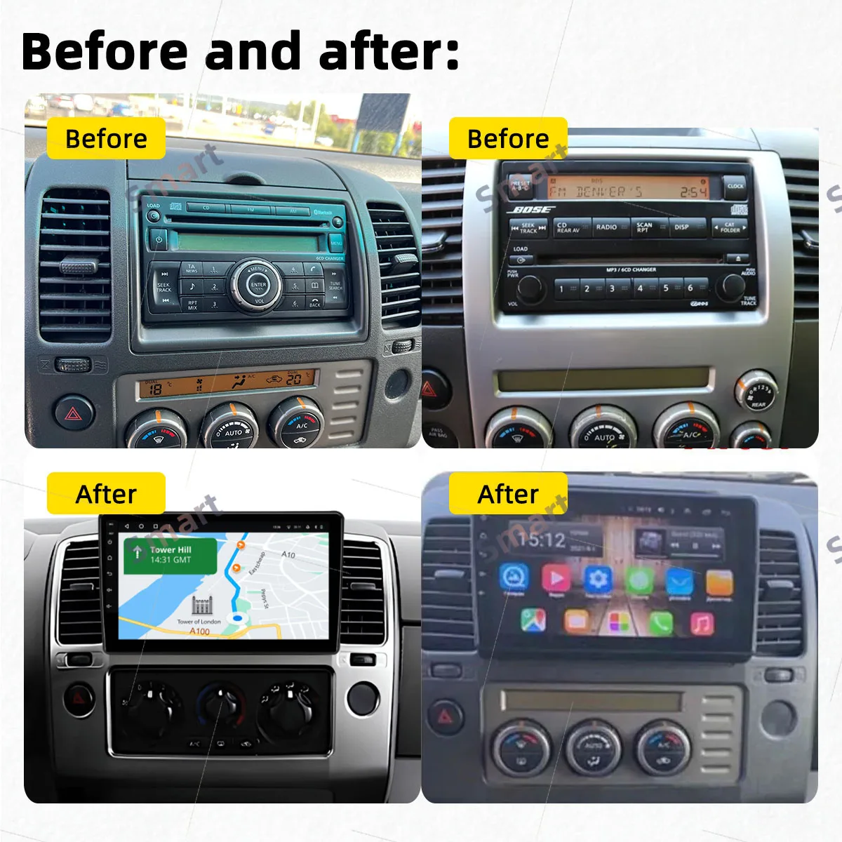 Car Radio for Nissan Pathfinder R51 2004-2012 NAVARA D40 2006 - 2012 2 Din Android Multimedia GPS Navigation Carplay Auto Stereo