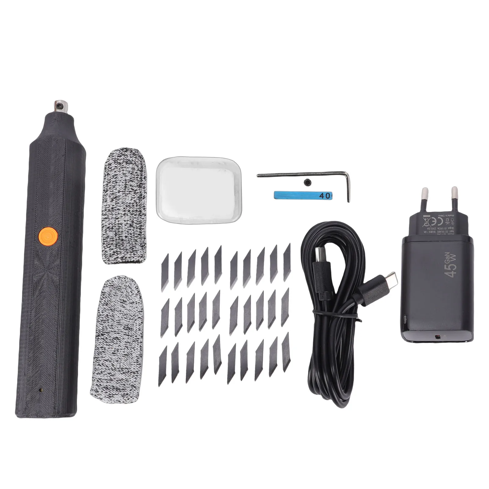 

Ultrasonic Cutter Ultrasonic Cutter Set 40KHz Handheld Ultrasonic Cutting Tool with 30 Blades for 3D Printing Plastic Wood Resin