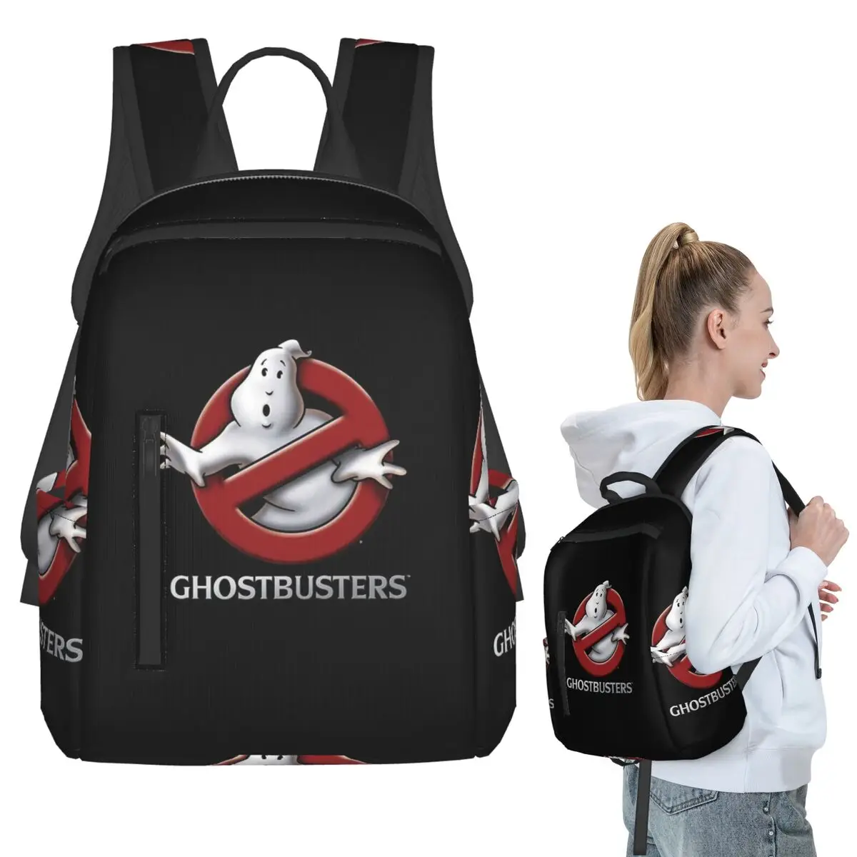 

The GhostBusters Logo Pattern Backpack Student BookBag Kids School Bag Laptop Shoulder Bags Boys Girls