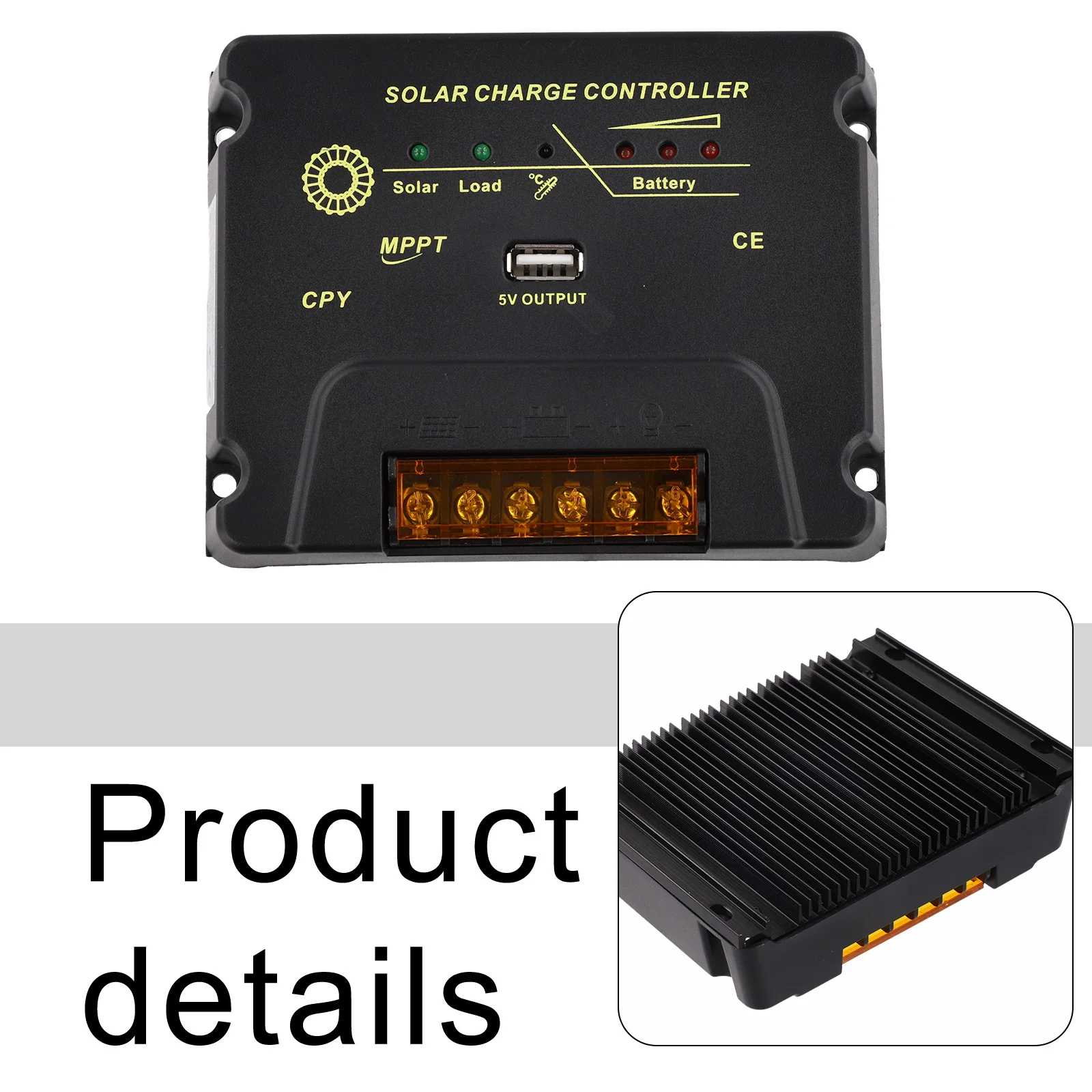 MPPT Solar Controller 10A 20A 30A Adaptive 12V 24V Automatic Identification For Street Light Intelligent System Charging Device
