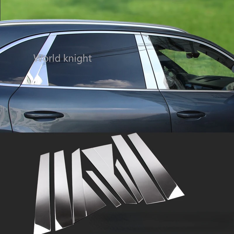 

For Porsche Cayenne 2018-2022 8pcs Car Exterior Styling Window Moulding Trim B-Pillar Sticker Cover