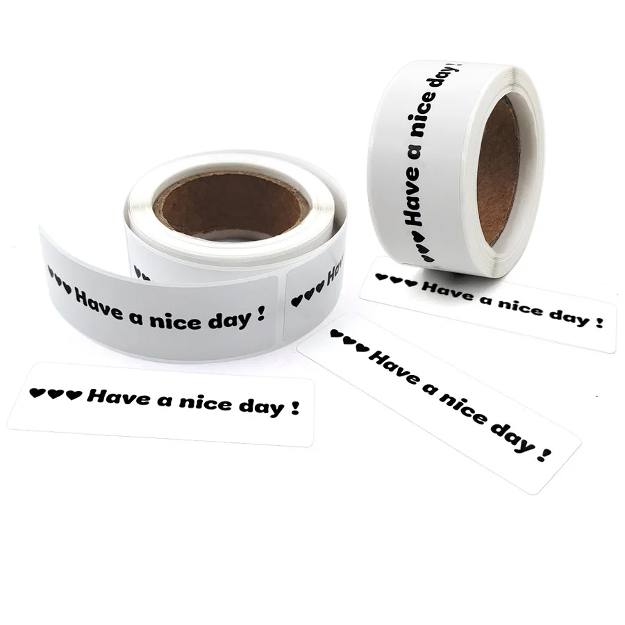 120Pcs/Roll Have a Nice Day Gift Packaging Love Gifts Decoration Stickers  Decoration Gift Box Sticker Label Stationery Sticker