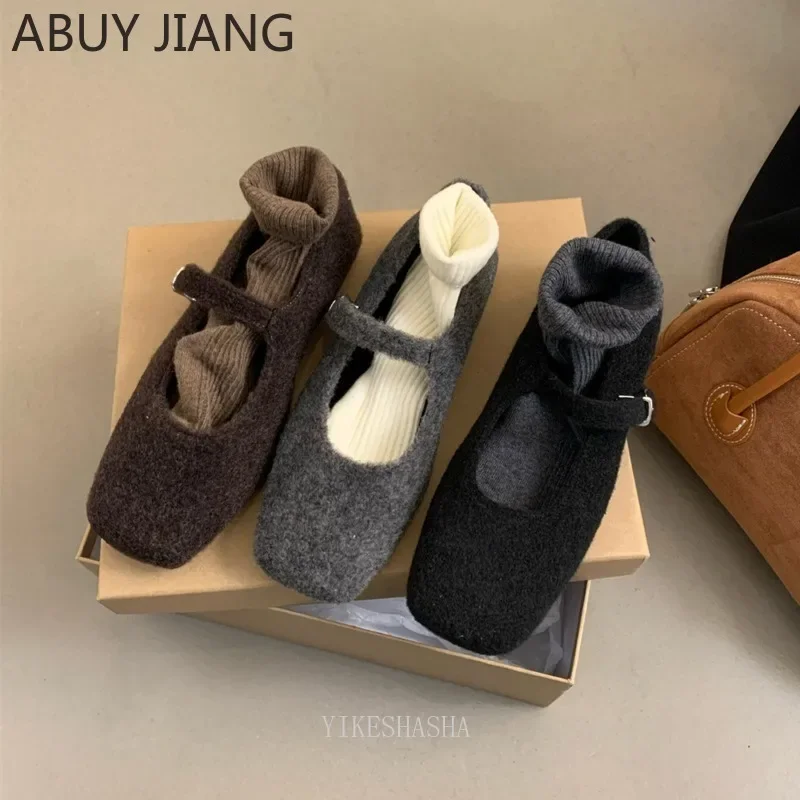 2024 New Designer Spring French Retro Fashion Temperament Flat Bottom Mary Jane Single Shoes Women Flat Shoes