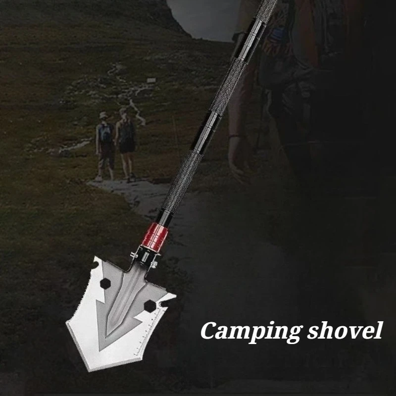Portable Multi-functional Collapsible Shovel Thickened Fishing Courtyard Digging Shovel Outdoor Durable Camping Supplies