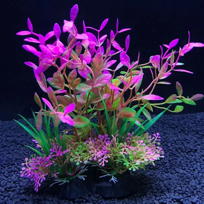 Aquarium Artificial Decor Plants Simulation Water Weeds Ornament Fish Tank Plant Water Weeds Aquarium Grass Decoration 14cm