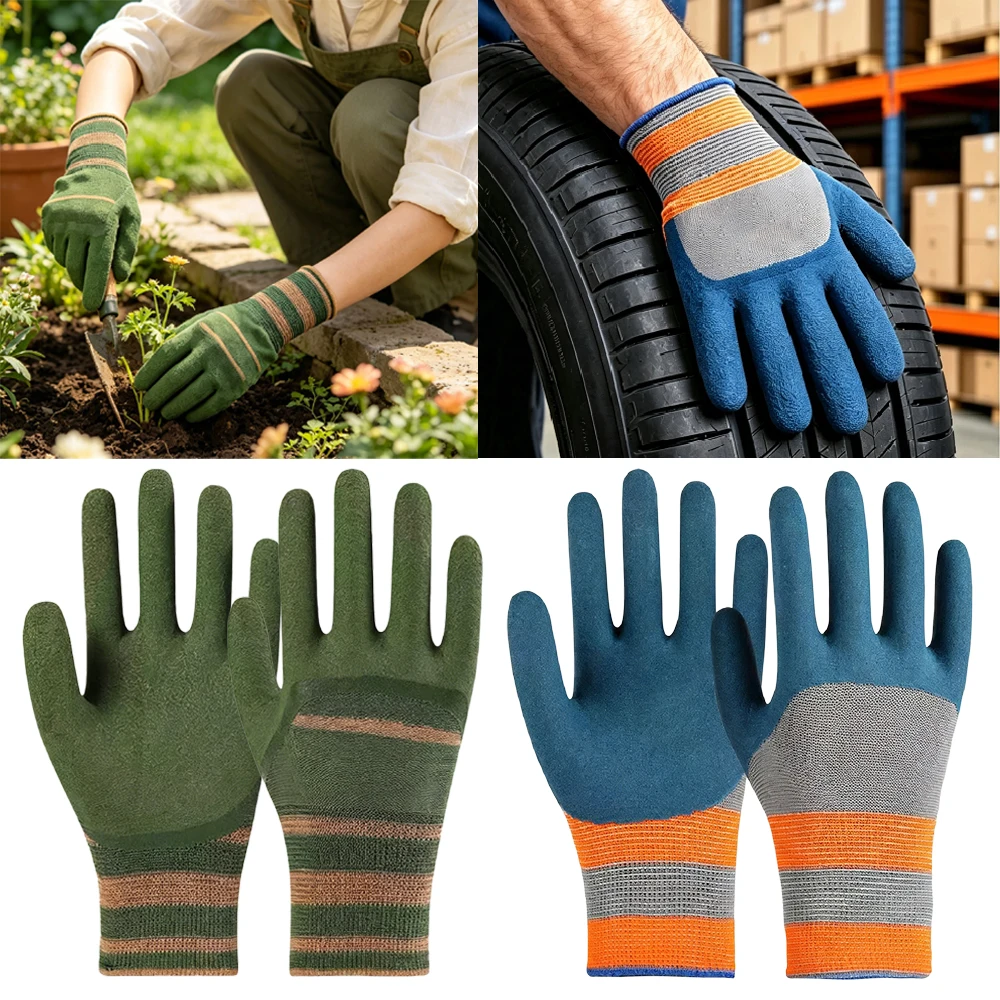 10/20/30Pair Work Gloves Rubber Material Durable Thorn Proof Protection Gloves Breathable Waterproof for Women and Man